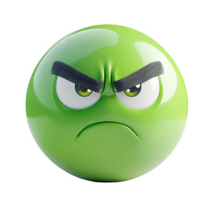 Angry Green Emoji Vinyl Car Decal Sticker – Waterproof & UV-Resistant 8" Angry Green Emoji Vinyl Car Decal Sticker – Waterproof & UV-Resistant 8"