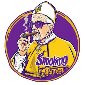 Smoking Popes Vinyl Car Decal Sticker – Waterproof & UV-Resistant 8"