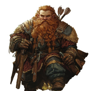 Dwarven Ranger Vinyl Car Decal Sticker – Waterproof & UV-Resistant 8"