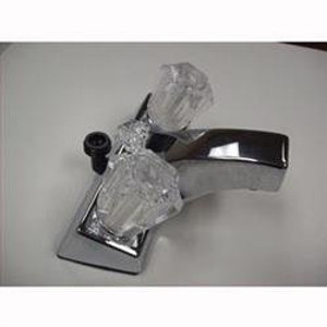 LaSalle Bristol White Faucet | 4" Deck Mount, 2 Knob Handle | Designed for RV, Made in USA
