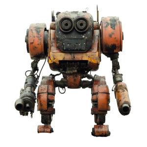 Militant Robot Hunter Vinyl Car Decal Sticker – Waterproof & UV-Resistant 8"