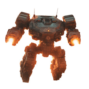 Scifi Military Mech Vinyl Car Decal Sticker – Waterproof & UV-Resistant 8"