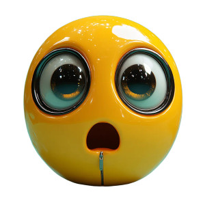 Zipper Mouth Emoji Vinyl Car Decal Sticker – Waterproof & UV-Resistant 8"