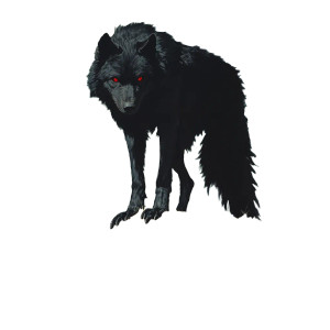 Black Wolf V2 Vinyl Car Decal Sticker – Waterproof & UV-Resistant 8"
