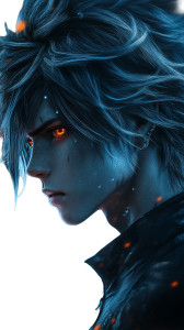 Mystical Manga Warrior Vinyl Car Decal Sticker – Waterproof & UV-Resistant 8"