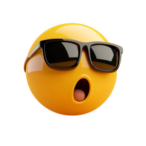 3D Emoji Face V2 Vinyl Car Decal Sticker – Waterproof & UV-Resistant 8"