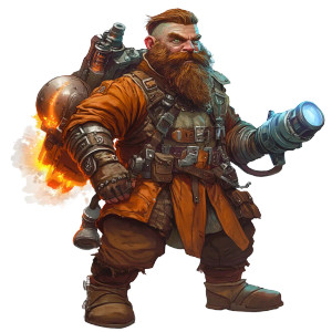 Dwarf Artificer V2 Vinyl Car Decal Sticker – Waterproof & UV-Resistant 8"