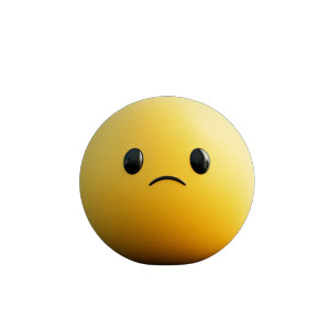 Sad Yellow Ball Vinyl Car Decal Sticker – Waterproof & UV-Resistant 8"