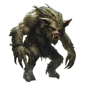 Boar-Headed Humanoid Vinyl Car Decal Sticker – Waterproof & UV-Resistant 8"