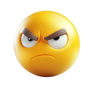 Pouting Face Emoji Vinyl Car Decal Sticker – Waterproof & UV-Resistant 8"