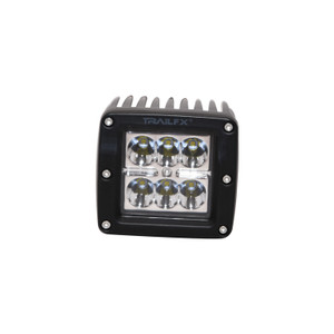 TrailFX TFX LED Driving/ Fog Light | 6 Clear CREE LEDs | 3 Inch Cube | 8 Degree Spot Beam | IP67 Rated | 1620 Raw Lumens | 30,000 Hours