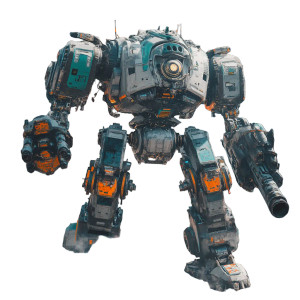 Mech War Machine Vinyl Car Decal Sticker – Waterproof & UV-Resistant 8"