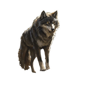 Woodland Wolf D&D Vinyl Car Decal Sticker – Waterproof & UV-Resistant 8"