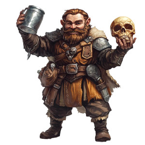 Dwarf Cleric V7 Vinyl Car Decal Sticker – Waterproof & UV-Resistant 8"