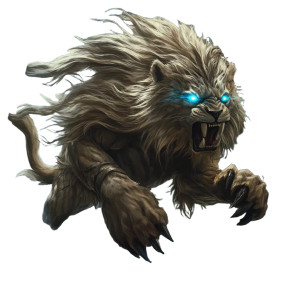 Mystical Lion Creature Vinyl Car Decal Sticker – Waterproof & UV-Resistant 8"