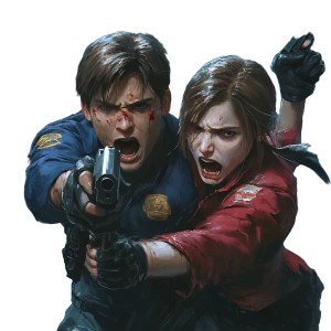 Leon And Claire Flee Vinyl Car Decal Sticker – Waterproof & UV-Resistant 