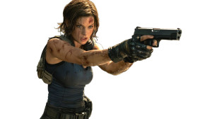 Jill Valentine Action Vinyl Car Decal Sticker – Waterproof & UV-Resistant 8"