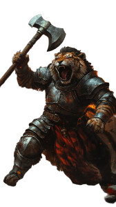 Lion-Man Warrior Vinyl Car Decal Sticker – Waterproof & UV-Resistant 8"