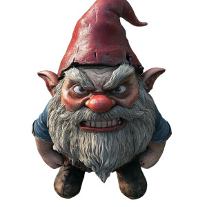 Angry Mountain Gnome Vinyl Car Decal Sticker – Waterproof & UV-Resistant 8"