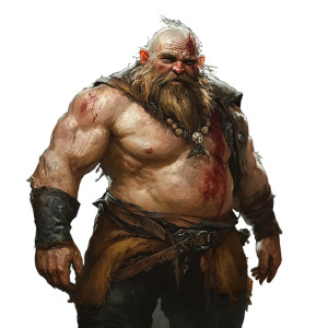 Scarred Dwarf Warrior Vinyl Car Decal Sticker – Waterproof & UV-Resistant 8"