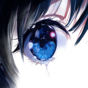 Crying Anime Eye Vinyl Car Decal Sticker – Waterproof & UV-Resistant 8"