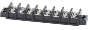 Blue Sea Wire Terminal Block | 16 Pole Double Row, 30A, 600V | Screw Terminal, Black, Insulated Brass, Jumpers Blue Sea Wire Terminal Block | 16 Pole Double Row, 30A, 600V | Screw Terminal, Black, Insulated Brass, Jumpers