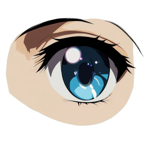 Animate Girl Eyes Vinyl Car Decal Sticker – Waterproof & UV-Resistant 8"
