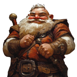 Happy Fantasy Dwarf Vinyl Car Decal Sticker – Waterproof & UV-Resistant 8"