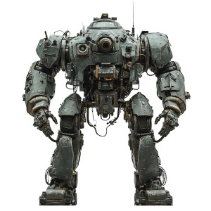 Industrial Combat Mech Vinyl Car Decal Sticker – Waterproof & UV-Resistant 8"