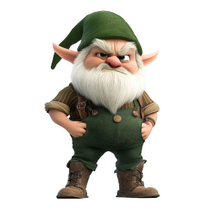 Grumpy Pixar Elf Vinyl Car Decal Sticker – Waterproof & UV-Resistant 8"