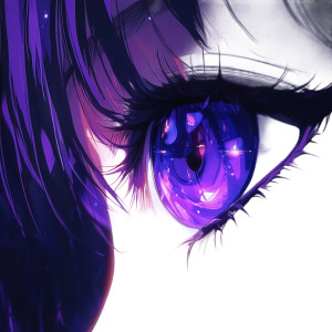 Anime Eye Glare Vinyl Car Decal Sticker – Waterproof & UV-Resistant 8"