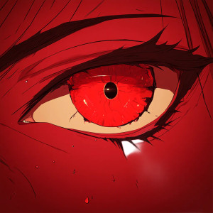 Cursed Anime Eyes Vinyl Car Decal Sticker – Waterproof & UV-Resistant 8"
