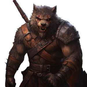 Werewolf Warrior Portrait Vinyl Car Decal Sticker – Waterproof & UV-Resistant 8"