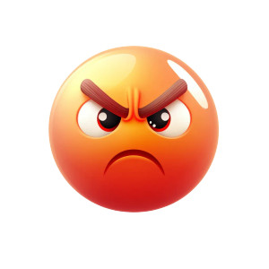 Red Emoji Icon Vinyl Car Decal Sticker – Waterproof & UV-Resistant 8"