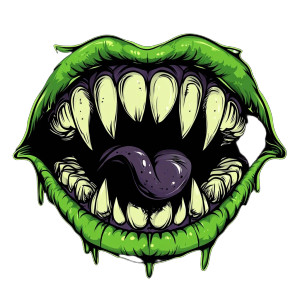 Monster Mouth V2 Vinyl Car Decal Sticker – Waterproof & UV-Resistant 8" Monster Mouth V2 Vinyl Car Decal Sticker – Waterproof & UV-Resistant 8"