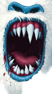 Big Yeti Mouth Vinyl Car Decal Sticker – Waterproof & UV-Resistant 8"