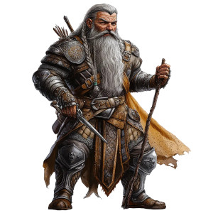 Dwarven Warrior Portrait Vinyl Car Decal Sticker – Waterproof & UV-Resistant 8"