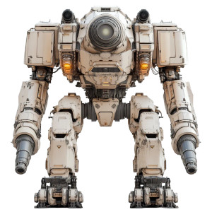 Military Mecha Design Vinyl Car Decal Sticker – Waterproof & UV-Resistant 8"