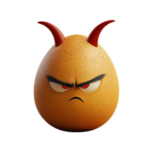 Evil Egg Emoji Vinyl Car Decal Sticker – Waterproof & UV-Resistant 8"