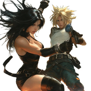 Tifa Kicks Cloud Vinyl Car Decal Sticker – Waterproof & UV-Resistant 8"