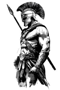 Spartan Warrior Design Vinyl Car Decal Sticker – Waterproof & UV-Resistant 8"