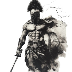 Greek Warrior Tattoo Vinyl Car Decal Sticker – Waterproof & UV-Resistant 8" Greek Warrior Tattoo Vinyl Car Decal Sticker – Waterproof & UV-Resistant 8"