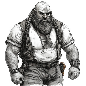 Dwarf Prospector Sketch Vinyl Car Decal Sticker – Waterproof & UV-Resistant 8"