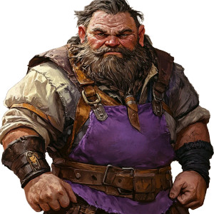 Grizzled Dwarf Artisan Vinyl Car Decal Sticker – Waterproof & UV-Resistant 8"