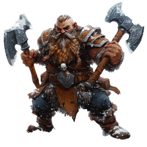 Dwarf With Axes Vinyl Car Decal Sticker – Waterproof & UV-Resistant 8" Dwarf With Axes Vinyl Car Decal Sticker – Waterproof & UV-Resistant 8"