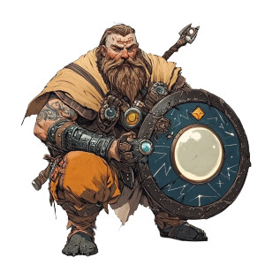 Starlit Dwarf Druid Vinyl Car Decal Sticker – Waterproof & UV-Resistant 8"