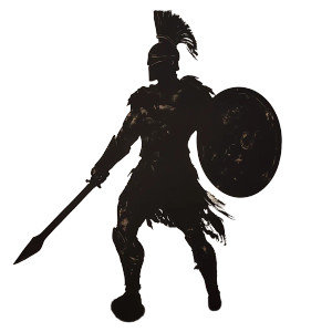 Spartan Silhouette Vinyl Car Decal Sticker – Waterproof & UV-Resistant 8"