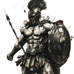 Spartan Warrior Ink Vinyl Car Decal Sticker – Waterproof & UV-Resistant 8"