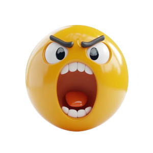 Screaming Yellow Emoji Vinyl Car Decal Sticker – Waterproof & UV-Resistant 8"