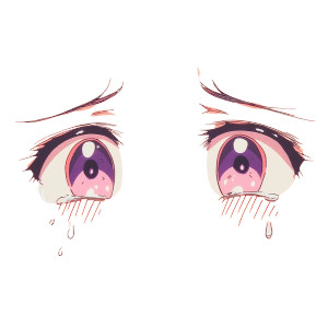 Floating Crying Eyes Vinyl Car Decal Sticker – Waterproof & UV-Resistant 8"